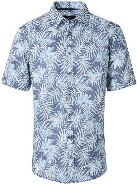 Casa Moda Casual Overhemd Korte Mouw Met Motief - L