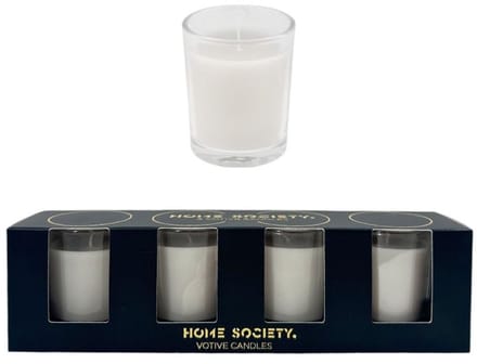 Home Society Votive Candles Greige