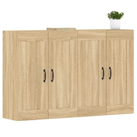 vidaXL - Hangkasten - 2 - st - bewerkt - hout - sonoma - eikenkleurig