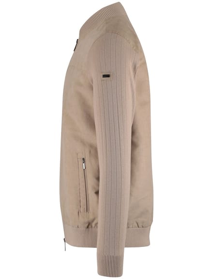 Bugatti vest wijde fit beige katoen