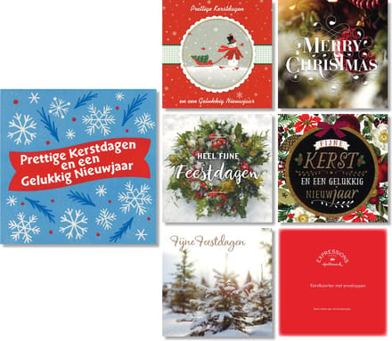 Hallmark - Expressions - 60 Kerstkaarten - Budget - Kerst - Nieuwjaar - 13 x 13 cm