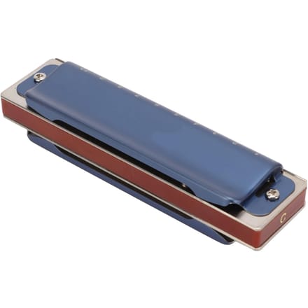 Harmonica 10 Trous Métal Do Harmonica Diatonique Instrument de Musique Accessoires Bleu bleu
