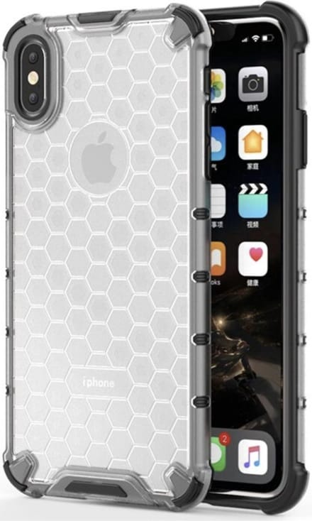 Geschikt voor Honinggraat Back cover voor Apple iPhone XR | Transparant | Hard PC | Shockproof | TPU Finish