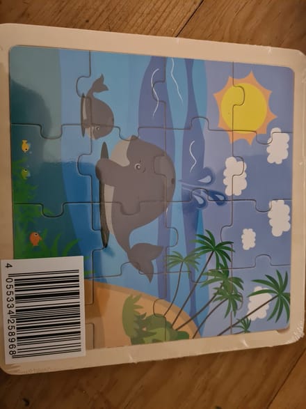 Playtive Houten puzzel 18 x 18 x 1 cm walvis