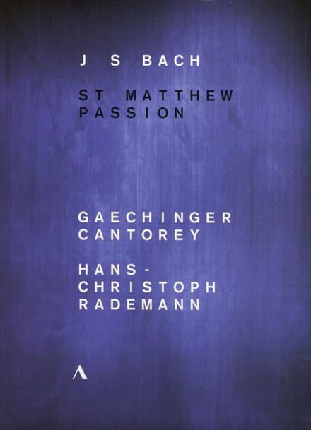 Gaechinger Cantorey, Hans-Christoph Rademann - St. Matthew Passion Bwv 244 (2 DVD)