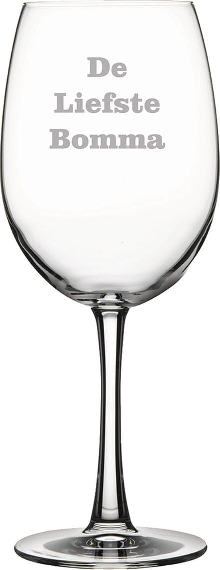 Rode wijnglas gegraveerd - 46cl - De Liefste Bomma