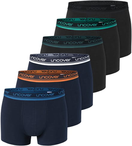 uncover by Schiesser Heren retro short / pant 6 pack Cotton