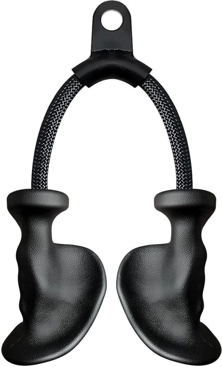 Triceps Touw - Kabelmachine Accessoire - Kracht Training - Ergonomisch Handvat Ontwerp - 50 cm - Zwart
