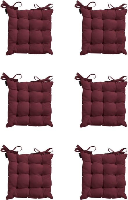 Madison - Zitkussen - Universeel - 6 stuks - 46 x 46 cm - Bordeaux