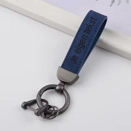 Sleutelhanger Blauw - Sjiek - Laser gegraveerd - Gepersonaliseerd
