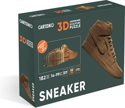 CARTONIC- Sneakers- 3D Puzzel-Speelgoed- Puzzel-DIY- Creatief- Karton- Kinderen en volwassen- 3D- puzzel-