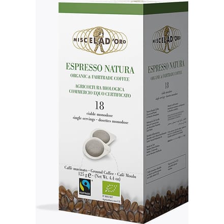 Miscela D'Oro Bio Espresso Natura 18 E.S.E. pods