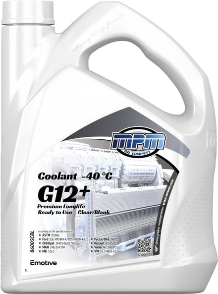 MPM koelvloeistof longlife -40ºC G12+ - 5 liter