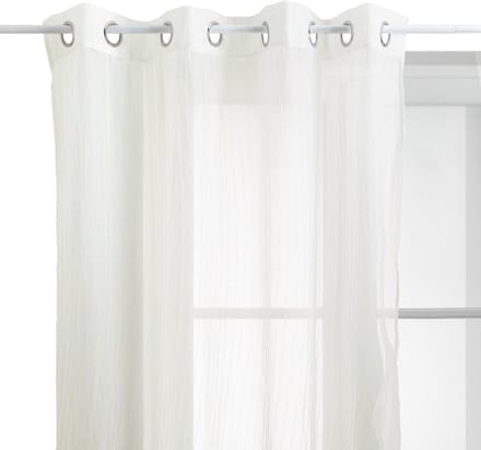 Atmosphera Mila Polyester Gordijn 140x240cm - Kant en klaar met ringen - Wit