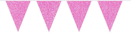 Folat - Vlaggenlijn Glitter Magenta 6mtr