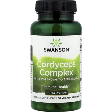 Cordyceps Complex, Reishi Paddenstoelen en Shiitake Paddenstoelen, 60 Vegetarische Capsules