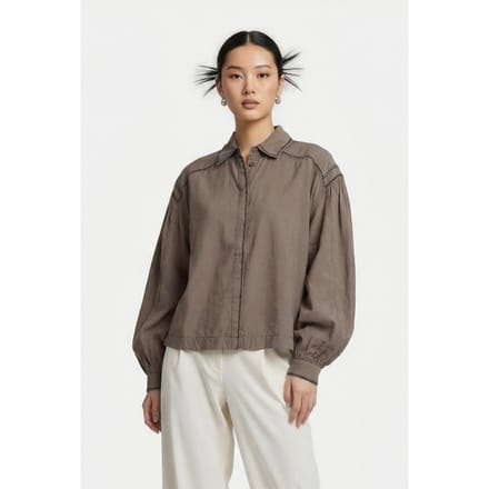 Alchemist Eva Blouse Khaki Größe: 42 | Longsleeves Outlet | Damen | Braun