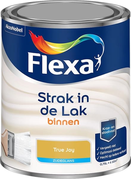 Flexa - Strak In De Lak Binnenlak Zijdeglans - True Joy - Mengverf - 750 Ml