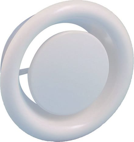 Nedco BV Afzuigventiel met klemmen ø 125mm staal wit, RAL 9010