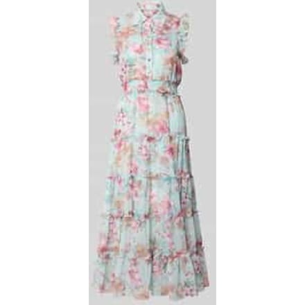 regular fit maxi-jurk met ruches