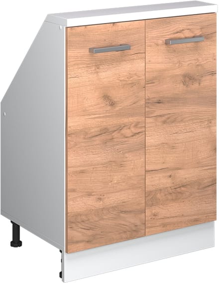 Vicco Rion Kast voor schuine wand – met 2 deuren Eik goud/wit