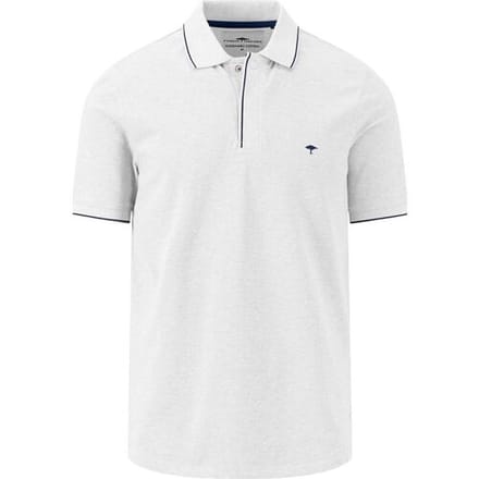 Fynch-Hatton Polo Uni Tipping Contrast Wit / male