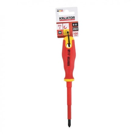 Kreator Geïsoleerde Schroevendraaier KRTH20703 - Phillips - 100mm - PH2 vde