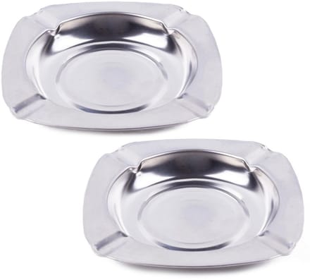 Benson Asbak - 2x - rvs - 11 cm - stapelbaar - binnen/buiten - asbakken