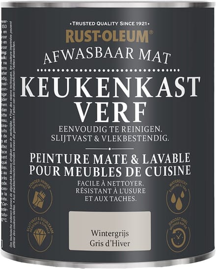 Rust-Oleum Keukenkastjes Verf Wintergrijs 750ml