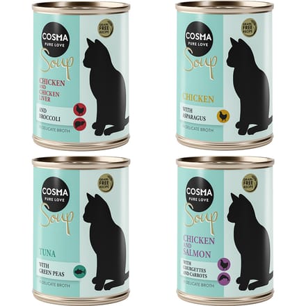 12x100g Soup Mix 2 (4 Smaken) Cosma Kattenvoer