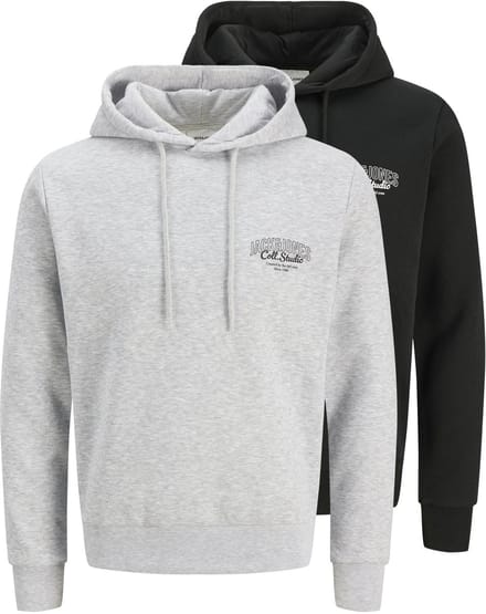 JACK&JONES PLUS - JJMAKOTO SWEAT HOOD 2PK MP PLS - Heren - Sweaters