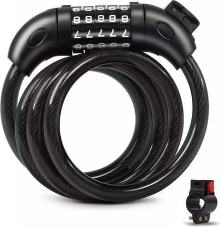 HBS Fietsslot H5-035 - Kettingslot met 5-Cijferige Code - 120 cm