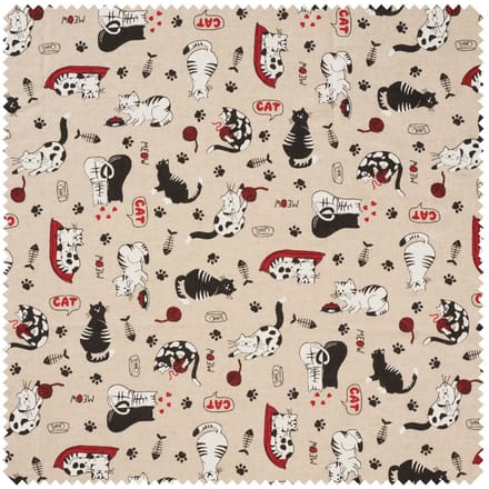 Decoratieve stof linnen optiek "Cats"