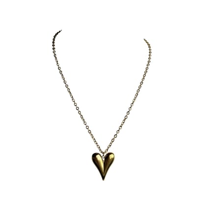 FlowJewels - ketting met hart - stainless steel - goud kleurig