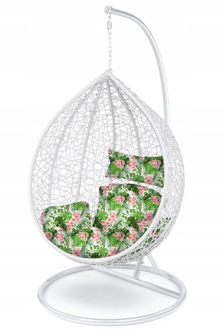 FEROCITY - Hangstoel Kussen XXL - Hangstoelkussen - Tuincocon Kussen - Schommelkussen - Polyester - Palm hel