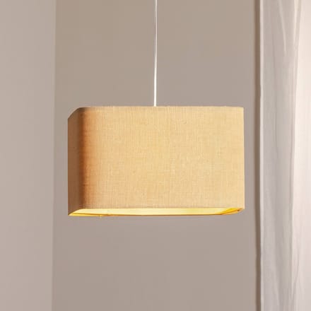 Maco Design Kwadro hanglamp, beige, 40 x 40 cm, jute stof