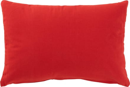 J-Line kussen Rechthoek Joyful - fluweel - rood/wit