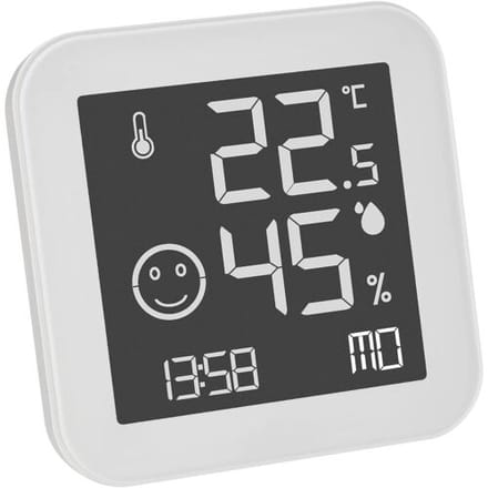 TFA Dostmann BLACK & WHITE 30.5054.02 Thermo- en hygrometer Wit
