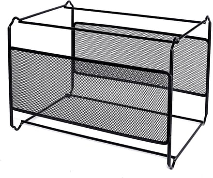 Bureau Organizer - Documenten Houder - Kantoor Organiseren - Stabiel Metalen Frame - 33 cm - Zwart