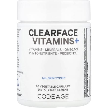 Codeage, Clear Face Vitamine+, 90 capsules