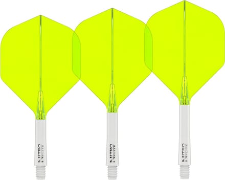 Red Dragon Nitro Flite System White Yellow NO2 - Dart Flights