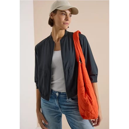 Effen blouson met ritssluiting