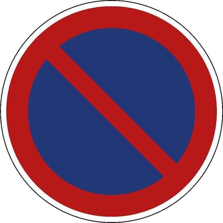 Verboden te parkeren bord, kunststof, E1 200 mm