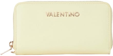 VALENTINO portemonnee Delia Re Zip Around Wallet Vaniglia Lichtgeel