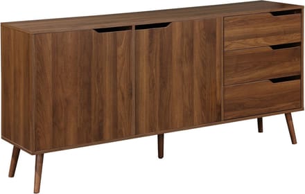 sweeek - Dressoir met 2 deuren en 3 lades houtdecor 160cm - nepal