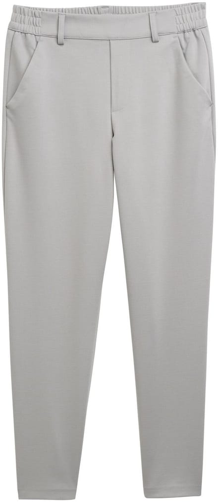 Tom Tailor Denim - Broek met relaxte pasvorm en elastische tailleband - Maat L - grey fog