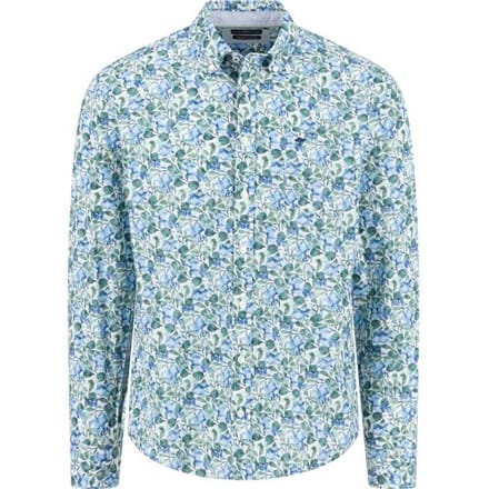 Fynch-Hatton Overhemd Premium Cotton Leaves Pattern Button-Down Avocado / male