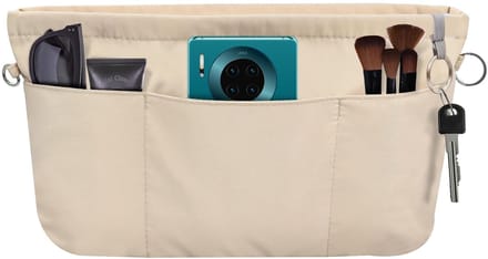 Dailygoods- Handtas Organizer Beige - 13 Compartimenten - Multi-Pocket Organizer - Tas Organizer - Verstelbaar - Ondersteunt Vorm Handtas