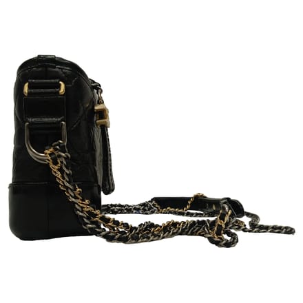 Chanel Small Gabrielle Hobo Bag in zwart kalfsleer