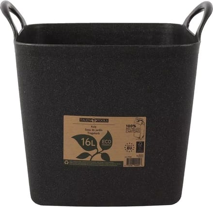 Talen Tools - Flexibele kuip - 16 liter - Zwart - Met handvatten - 100% Gerecycled - ECO Friendly